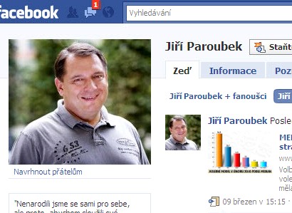 Víkendová konference pro Paroubka na Facebooku nebyla