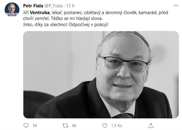 Jiří Ventruba zemřel