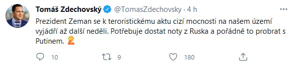 Tomáš Zdechovský promlouvá