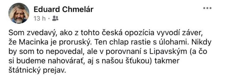 Komentář Eduarda Chmelára