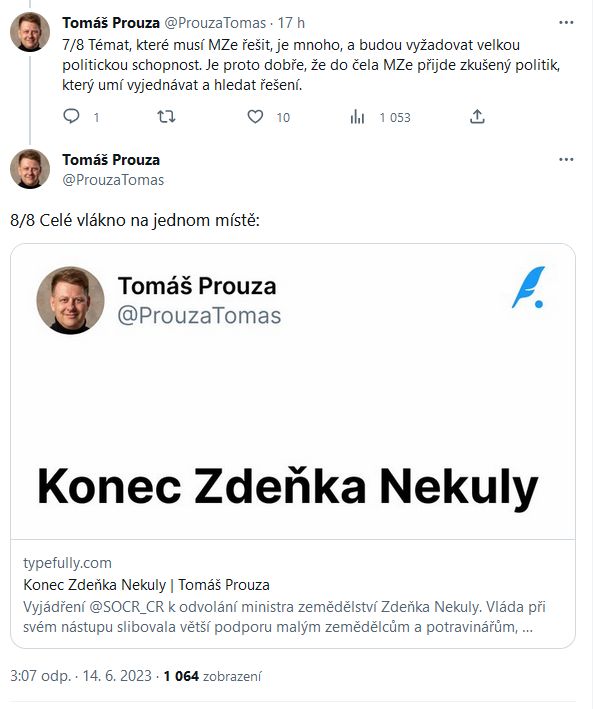 Tomáš Prouza promlouvá