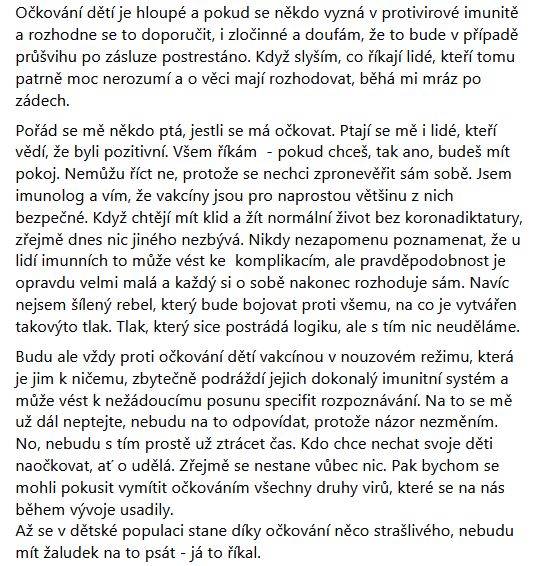 Imunolog Jiří Šinkora promlouvá