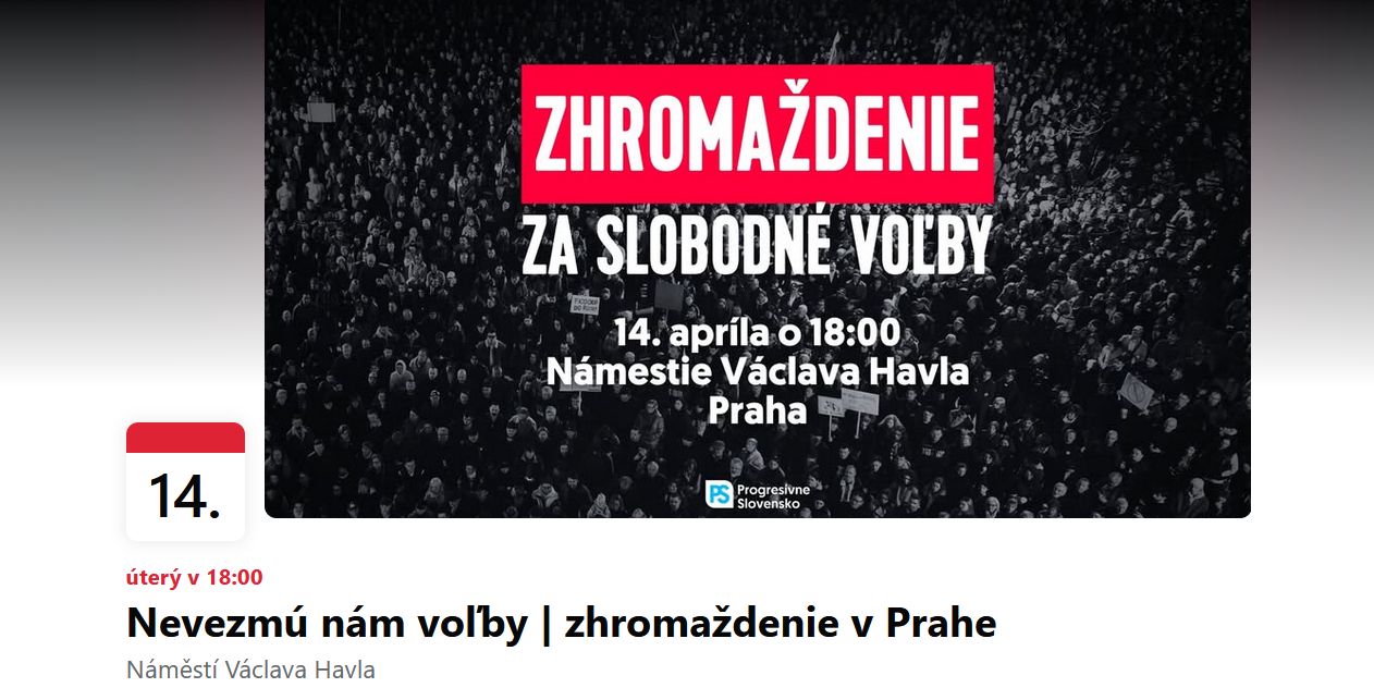 Slovenská demonstrace v Praze