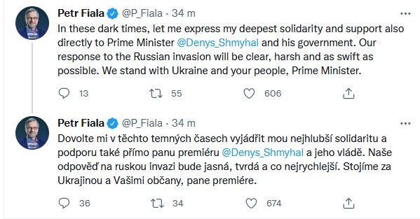 Premiér Petr Fiala promlouvá