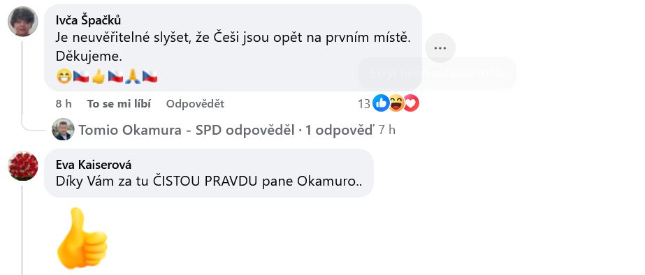 Tomio Okamura promlouvá