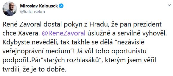 Miroslav Kalousek se zlobí 