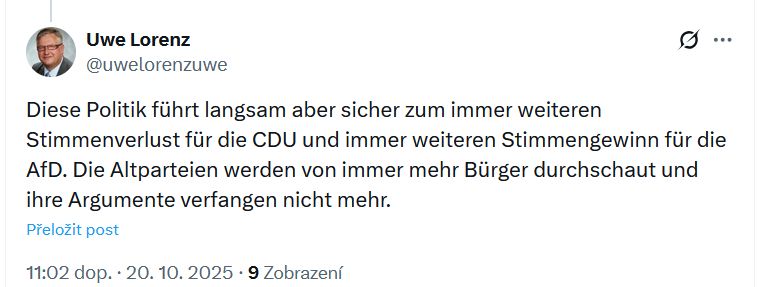 reakce na CDU
