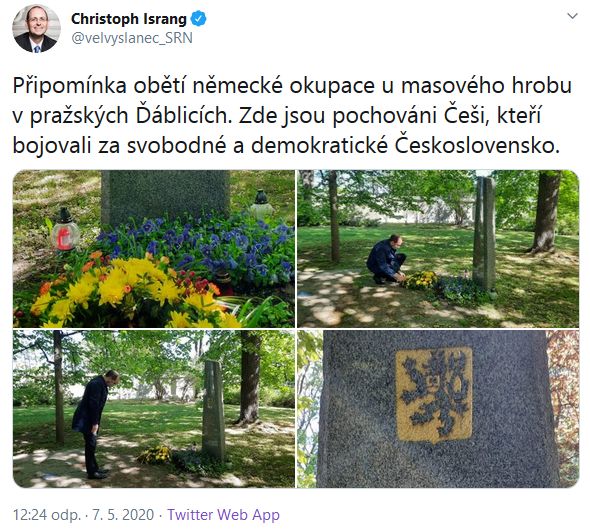 Německý velvyslanec se poklonil českým hrdinům.