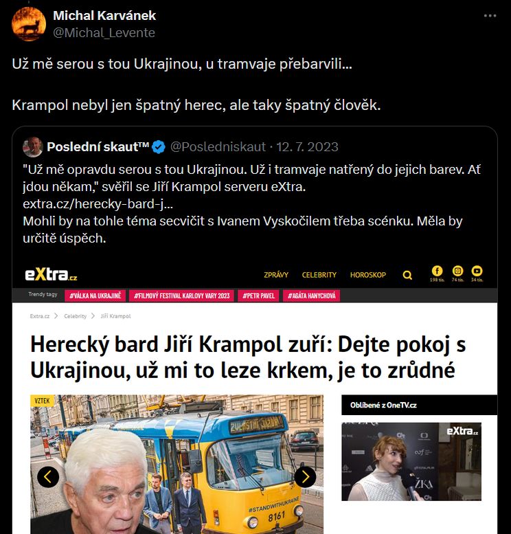 Jiří Krampol zemřel 