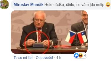 Reakce na slova Václava Klause