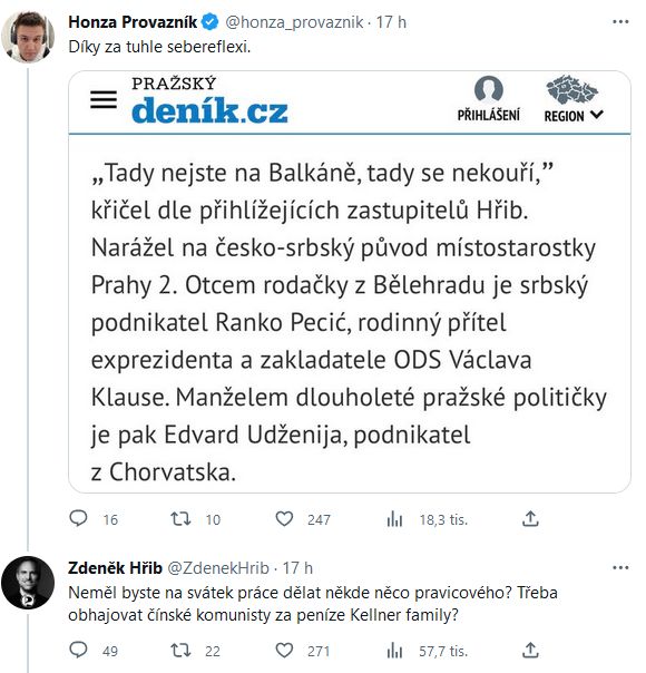 Linda Bartošová a Zdeněk Hřib promluvili