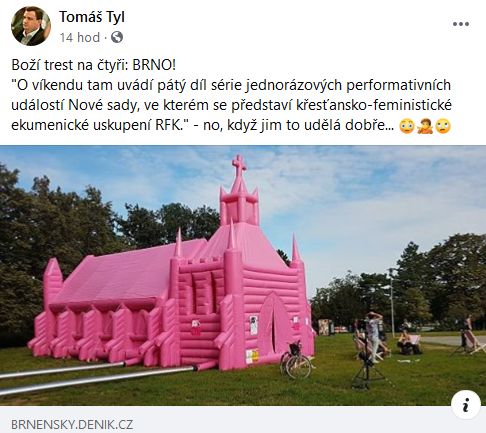 Tomáš Tyl o růžovém kostele v Brně