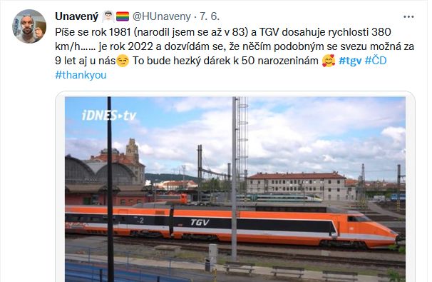 Vlak TGV v Česku