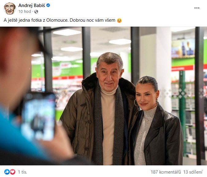 Andrej Babiš na FB