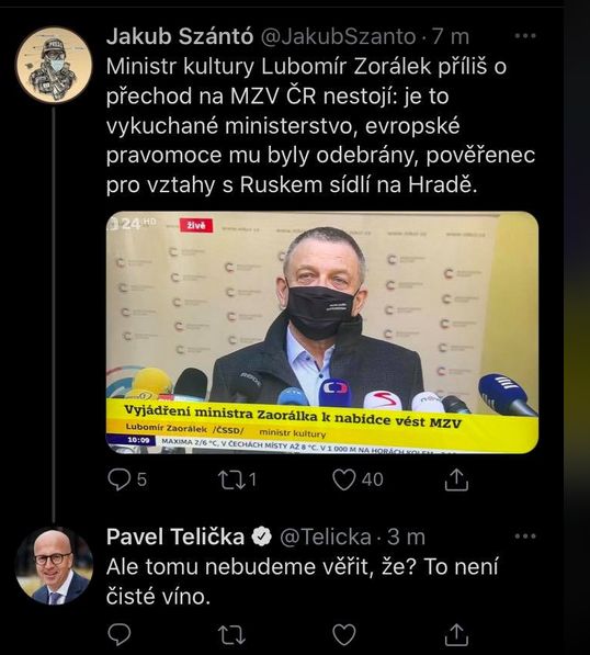 Ministr Zaorálek se zlobí