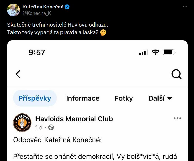 Kateřina Konečná se hlásí o slovo