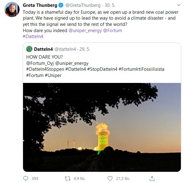 Greta Thunbergová se zlobí na Evropu