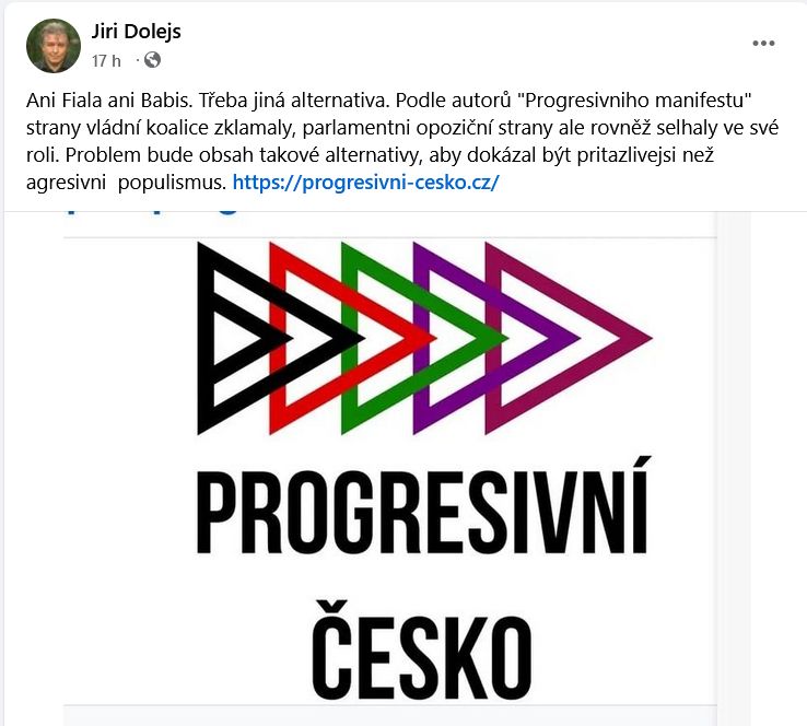 Vzniká Progresivní Česko