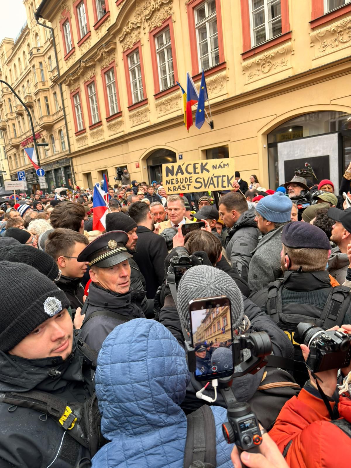 Motoristé na Národní třídě