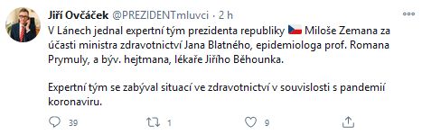 Jiří Ovčáček informuje
