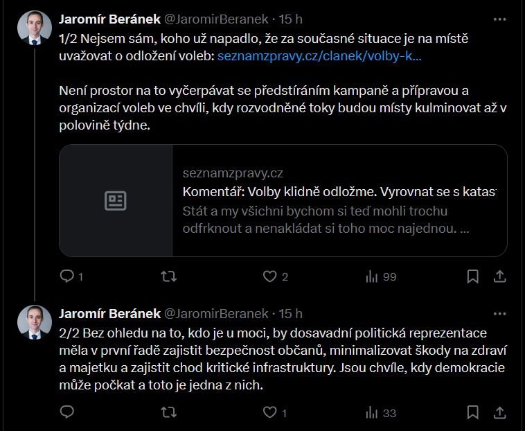 Jaromír Beránek promlouvá