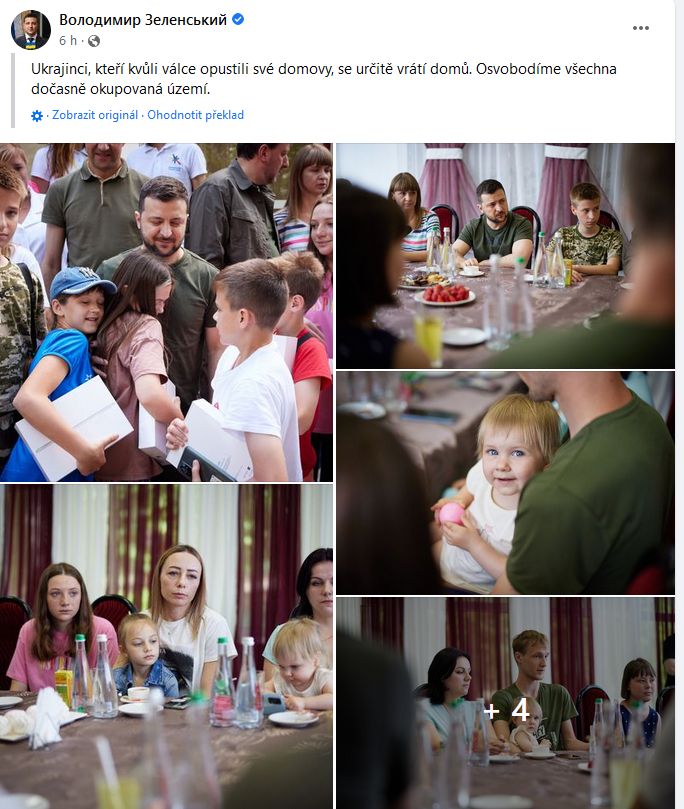 Ukrajinský prezident se setkal s dětmi nejen z Mariupolu
