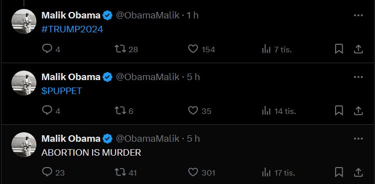 Malik Obama promlouvá