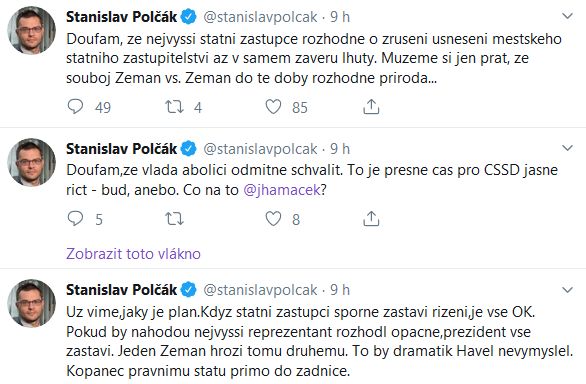 Europoslanec Stanislav Polčák reaguje na slova prezidenta Miloše Zemana