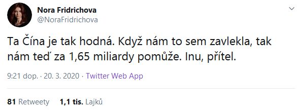 Nora Fridrichová o Číně