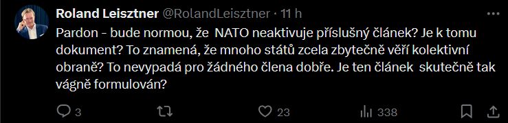 Reakce na slova Jiřího Pehe