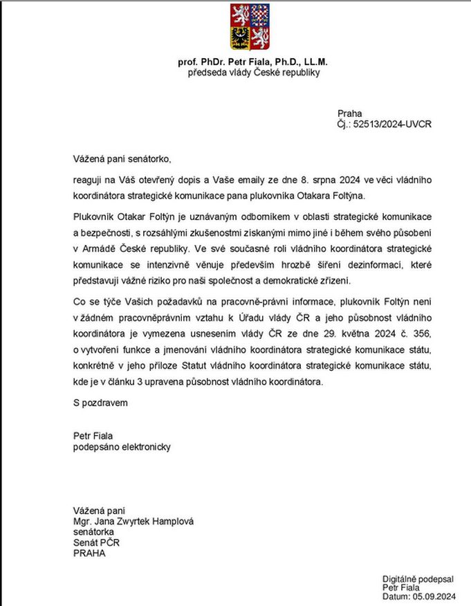 Zwyrtek Hamplová promlouvá