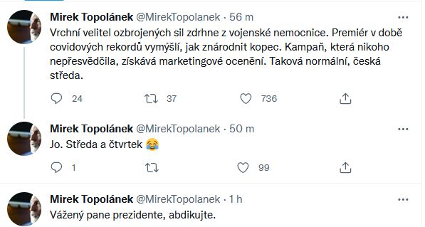 Mirek Topolánek promlouvá 
