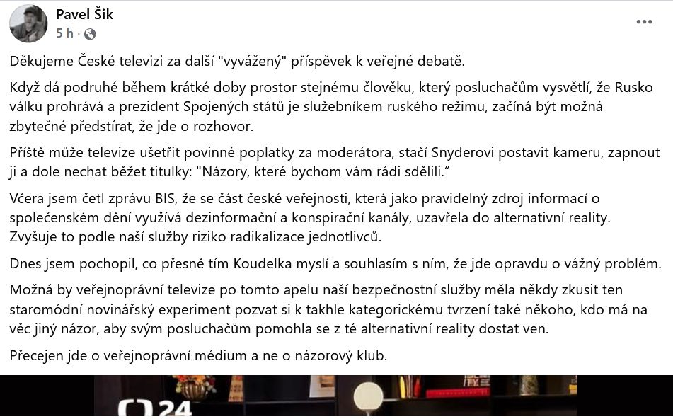 Ota Šik promlouvá