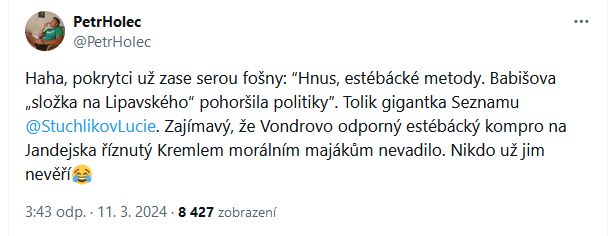 Petr Holec promlouvá