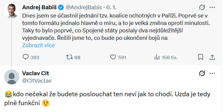 reakce na slova Andreje Babiše