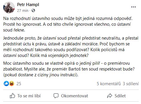 Reakce na rozhodnutí Ústavního soudu ČR