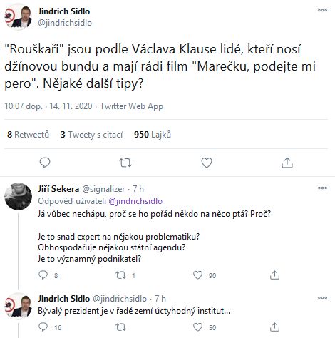 Reakce na slova Václava Klause