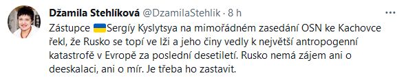 Džamila Stehlíková promlouvá