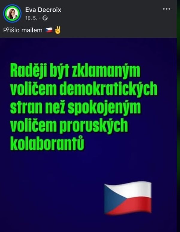 Ministryně decroix promlouvá