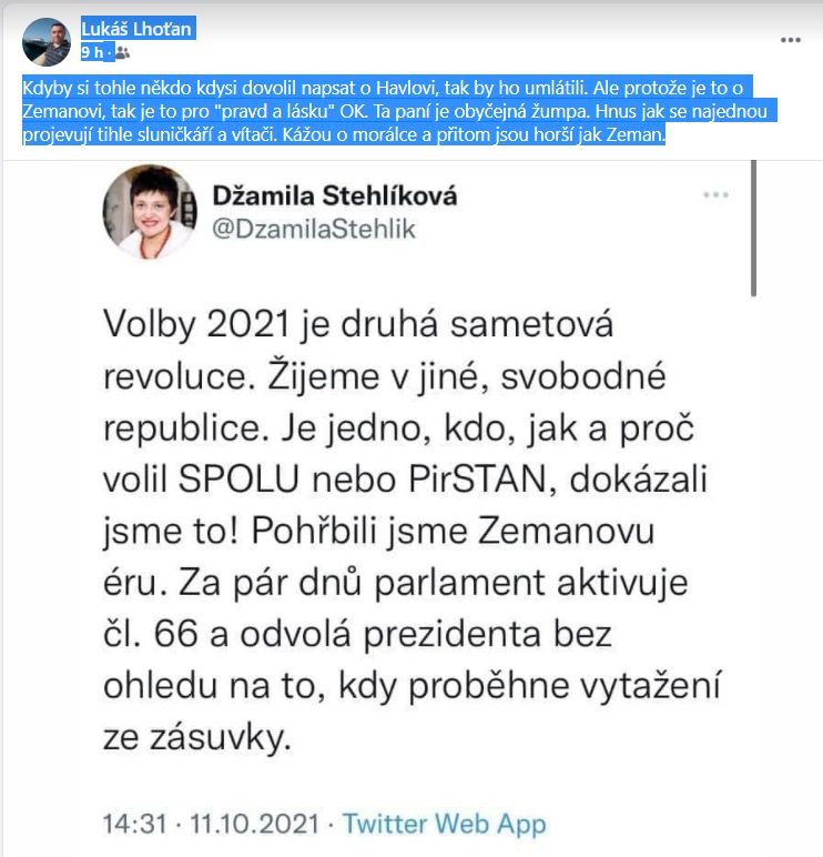 Džamila Stehlíková promluvila