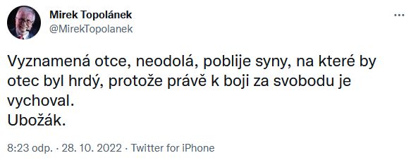 Mirek Topolánek promlouvá