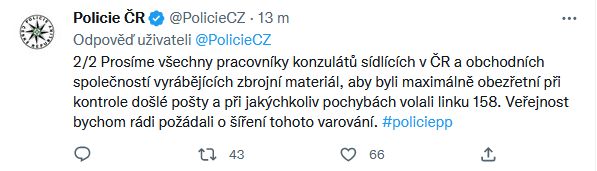 Policie ČR promlouvá