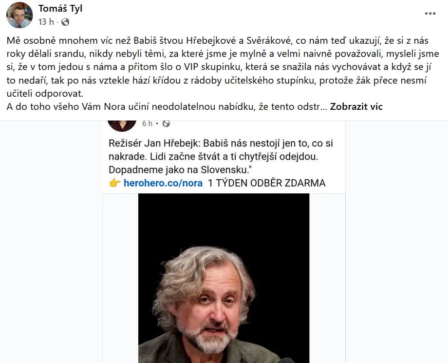 Tomáš Tyl promlouvá