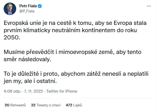 Petr Fiala promlouvá