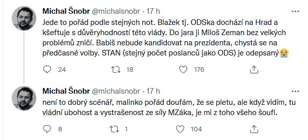 Michal Šnobr promlouvá