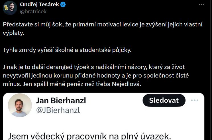 Ondřej Tesárek promlouvá