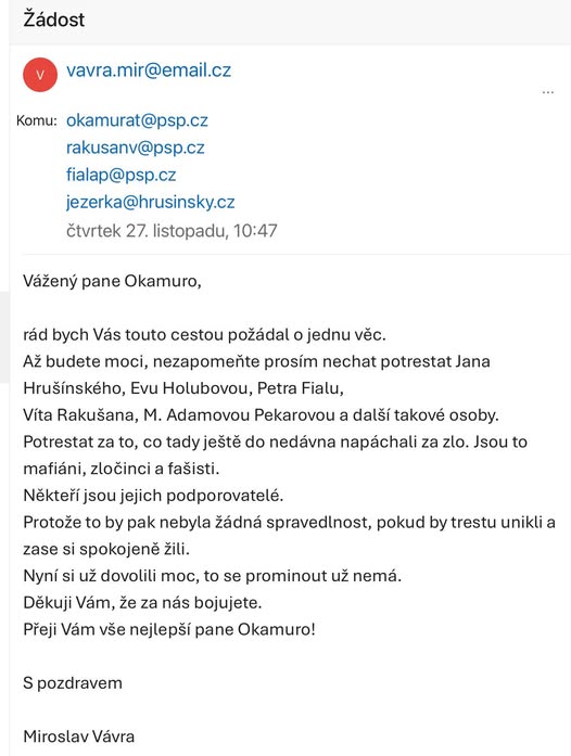 Zdroj: Jan Hrušínský, FB