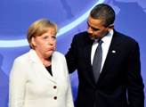 Obama se loučil s Merkelovou. Ta děkovala za pomoc jeho tajným službám