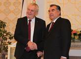 Tádžický prezident bude jednat se Zemanem a Sobotkou