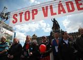 Na akci proti vládě se v Praze sešlo několik desítek lidí